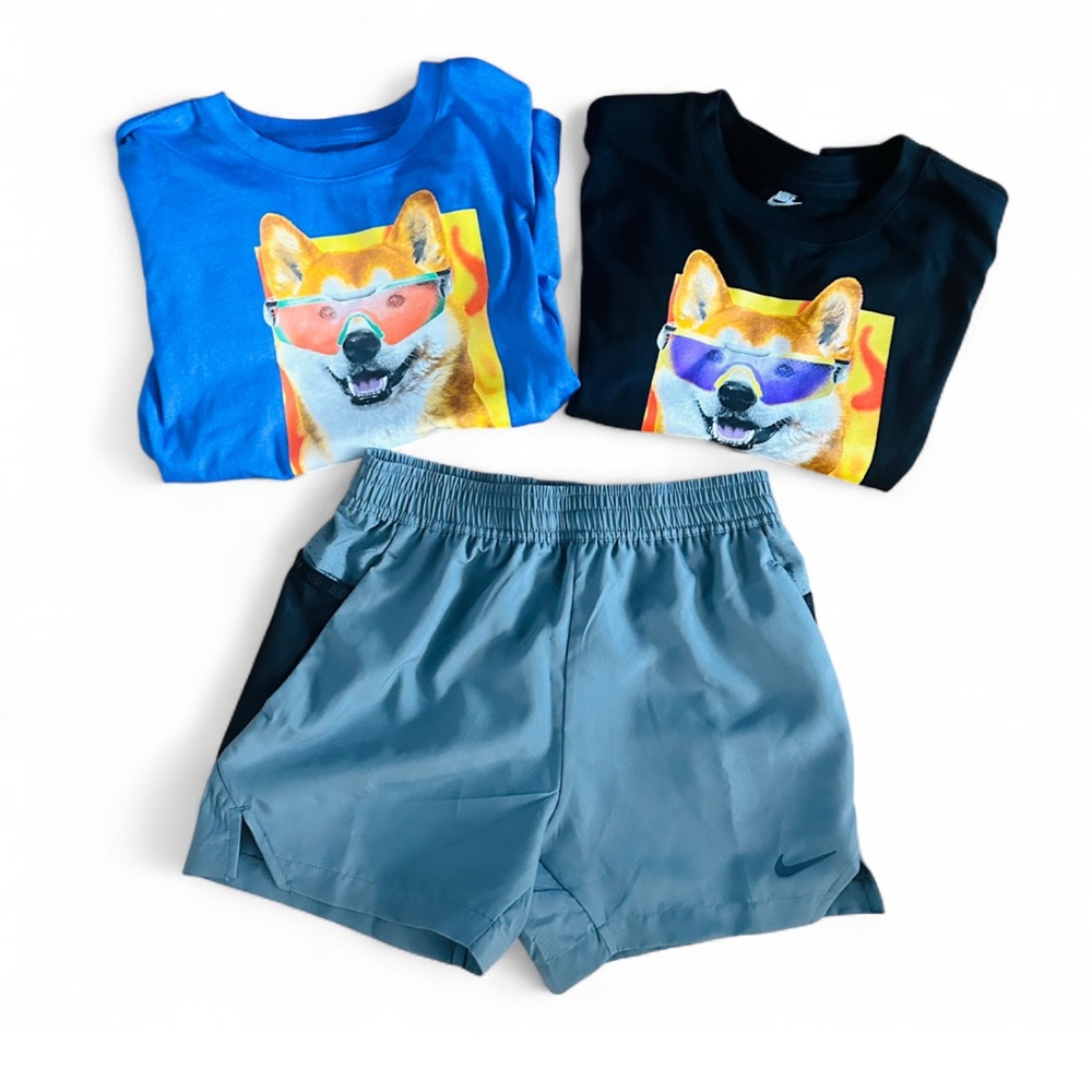 NWT Nike Boys Summer Bundle | "Stay Spicy" Tees & Dri-FIT Shorts XS & Size 6